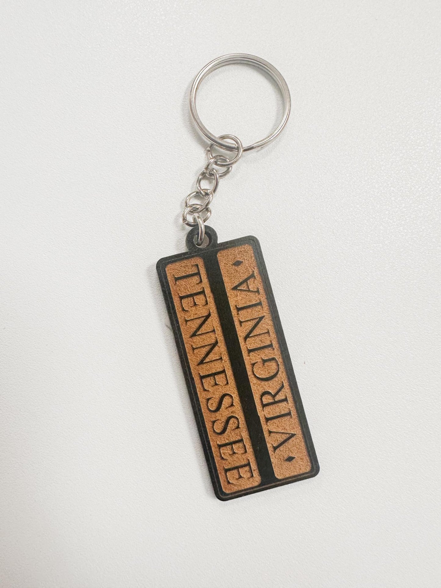 State Street Plaque Keychain